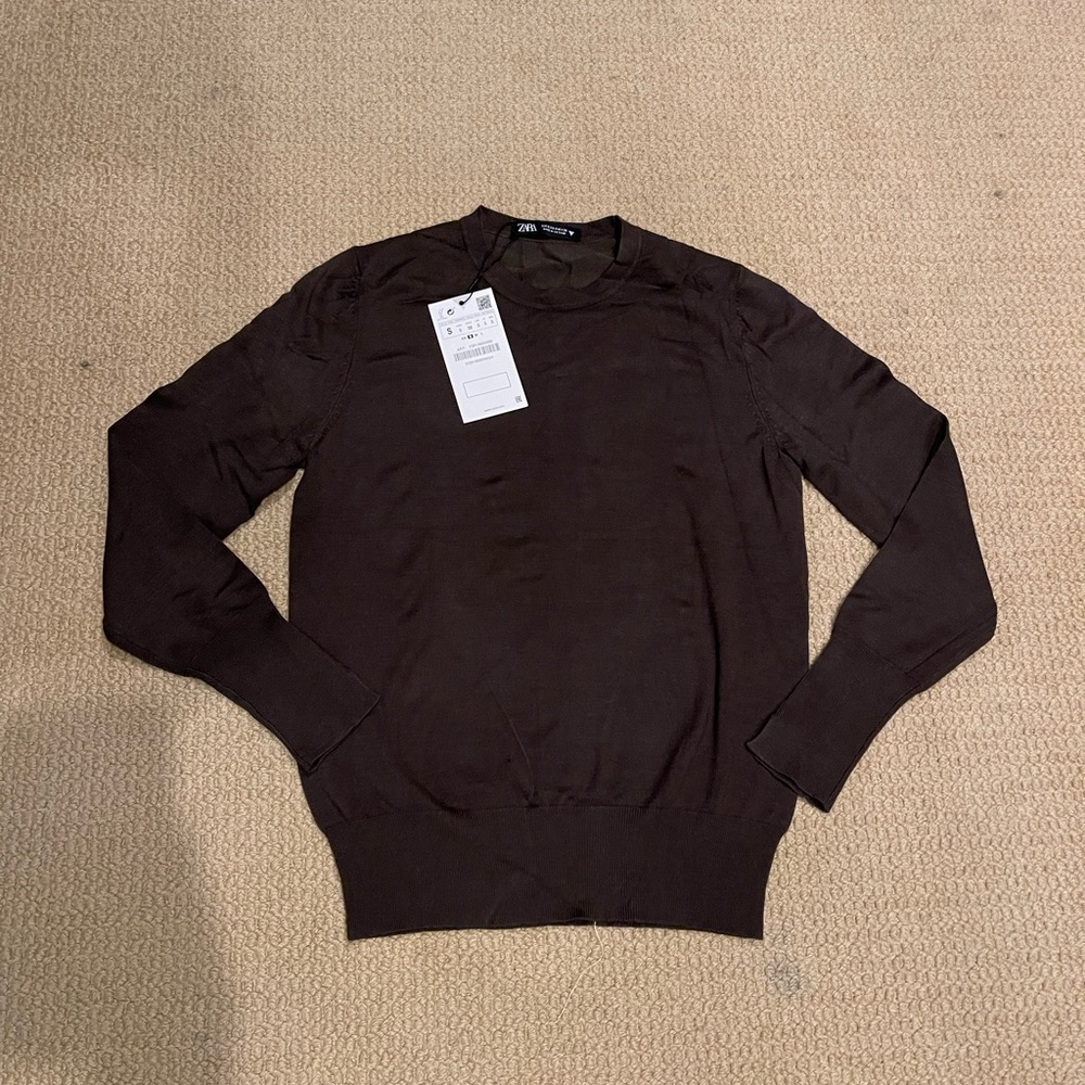Zara women's dark green knit Sweater size    S